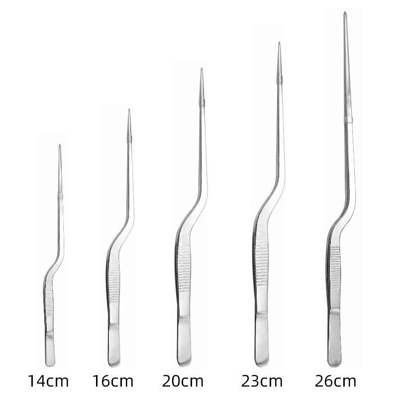 Nehrđajuće čelične pincete za plating, molekularna gastronomija, umjetničko aranžiranje jela — oprema za buffet, Marka: Other, Tisak logotipa: Da