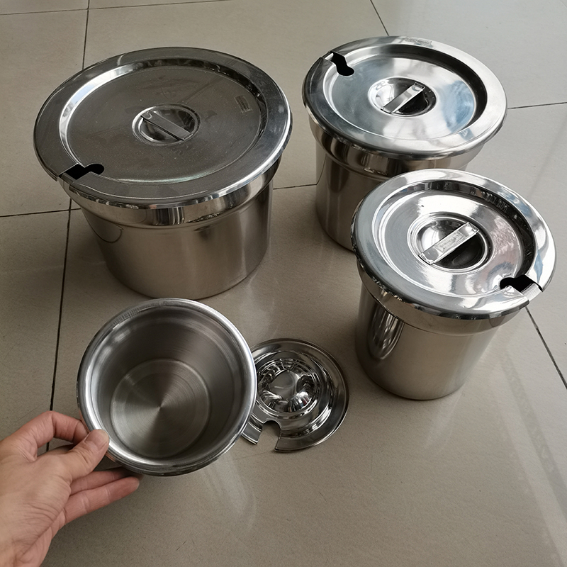 Nerđajući čelik posuda za juhu za bufet s poklopcem, mogućnost ispisa logotipa, vrhunska kvaliteta