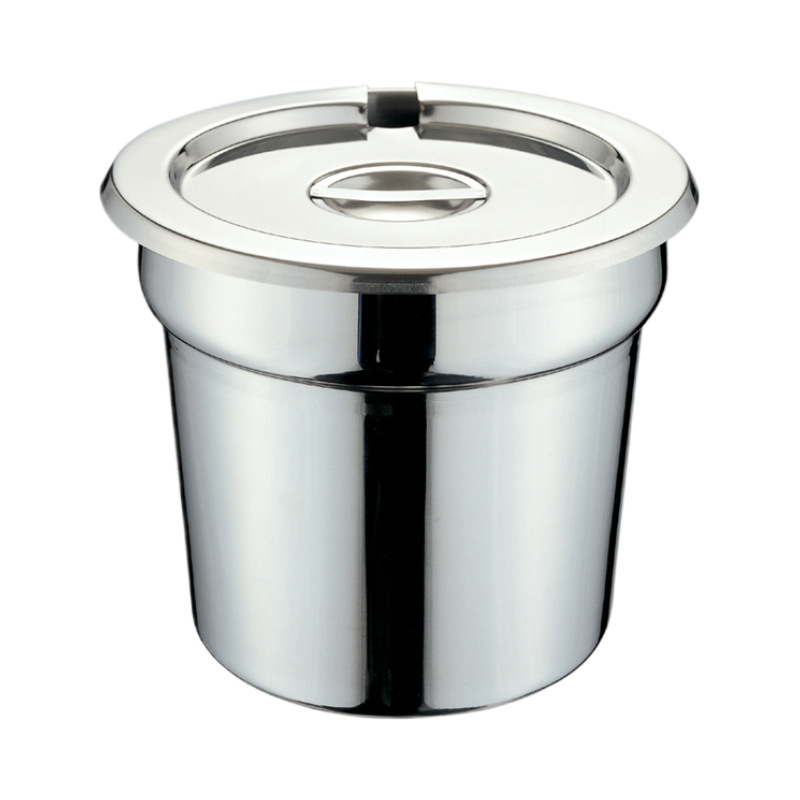 Nerđajući čelik posuda za juhu za bufet s poklopcem, mogućnost ispisa logotipa, vrhunska kvaliteta