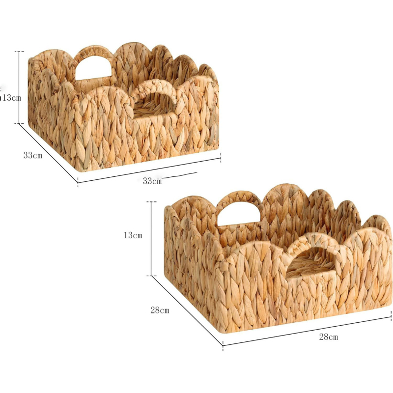 Ručni pleteni koš za pohranu od pletenog materijala - pastoralni stil, model 20240410-01