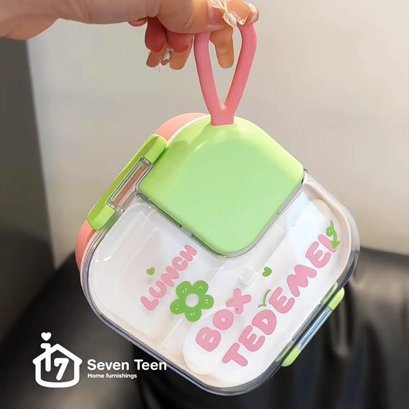 Kutija za ručak od nehrđajućeg čelika s dvostrukim odjeljcima, mikrovalno grijanje, prehrambena kvaliteta, za uredske zaposlenike i studente