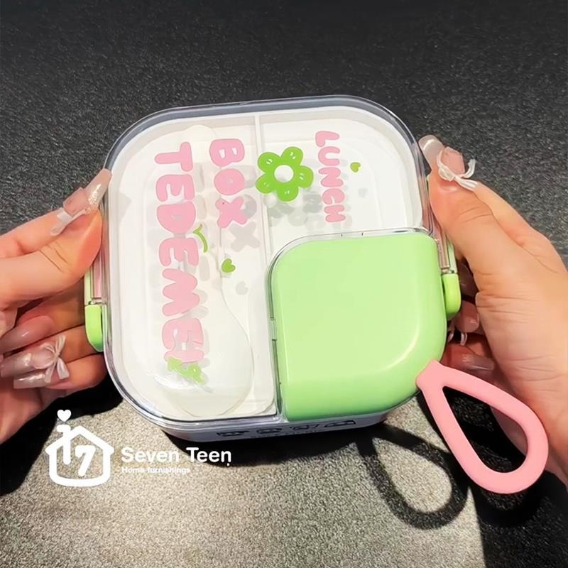 Kutija za ručak od nehrđajućeg čelika s dvostrukim odjeljcima, mikrovalno grijanje, prehrambena kvaliteta, za uredske zaposlenike i studente