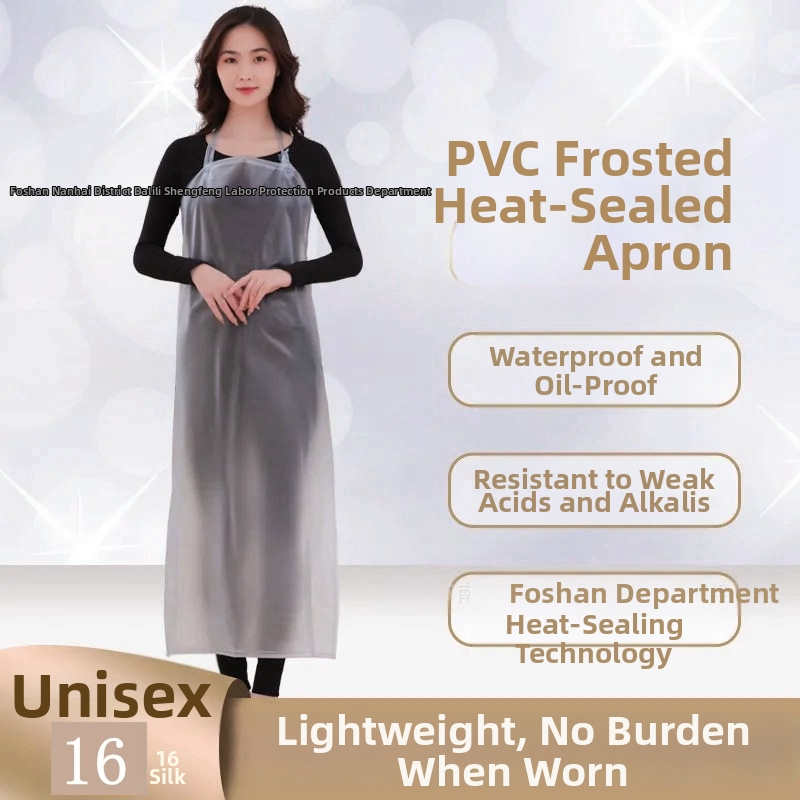 PVC ūdensdrošs priekšauts, eļļas izturīgs un skābju–sārmu izturīgs, virtuvē un pārtikas apstrādē