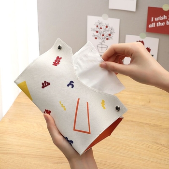 Kožna kutija za maramice s nordijskim dizajnom, pogodna za auto, dnevni boravak i kupaonicu — model Ti-4368