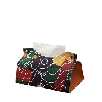 Kožna kutija za maramice s nordijskim dizajnom, pogodna za auto, dnevni boravak i kupaonicu — model Ti-4368