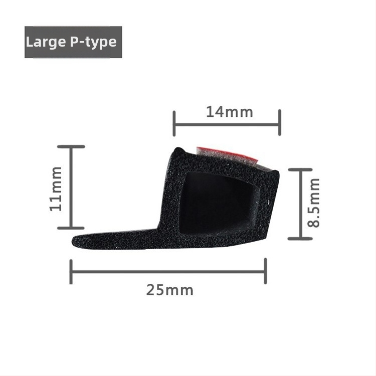 Automobiili ukse tihendusriba alumise servaga helisummutuse ja veekindla sooniga, mudel XC-6009, kummimaterjal, paksus 8,5 mm, sobib uksele, üldine ühilduvus