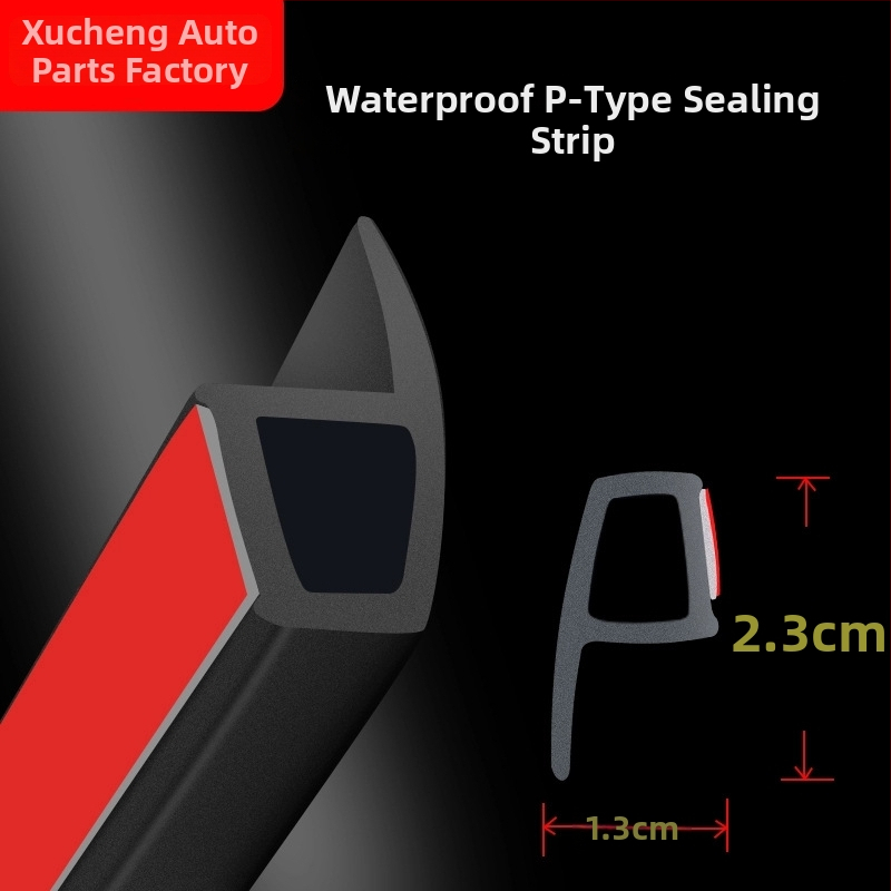 Automobilių durų sandarinimo juosta su apatine kraštine ir garso izoliacija, XC-6009 modelis, gumos medžiaga, storis 8,5 mm, tinkama durims, bendras suderinamumas