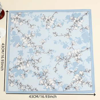 Džepni kvadrat 3-komad set, s floralnim uzorkom, mekan i tanak (Raspoloživo na skladištu; Materijal: zlitina; Godina/sezona: proljeće 2025; Obrada: Drugo)