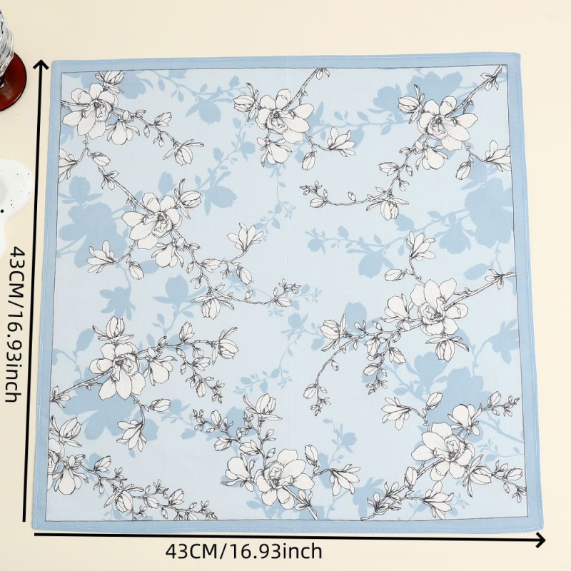 Džepni kvadrat 3-komad set, s floralnim uzorkom, mekan i tanak (Raspoloživo na skladištu; Materijal: zlitina; Godina/sezona: proljeće 2025; Obrada: Drugo)