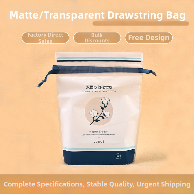 Jetcolor plastikinis raištelių krepšelis makiažo vatai, pakuotė veido valymo servetėlėms, medžiagų santykis 1:1