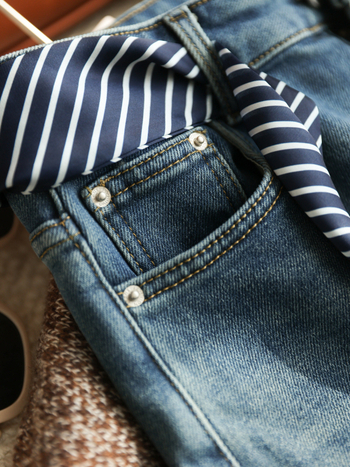 Ženske široke hlače od džinsa s velurom podstavom, visokim pojasom, gusti materijal, pamuk-poliester mješavina, mikroelastičnost, japansko-korejski ležerni stil, zima 2025