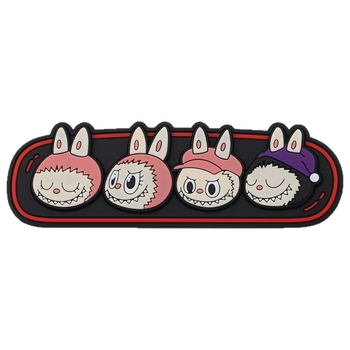 Labubu Καρτούν Αντανακλαστικό Αδιάβροχο Αυτοκόλλητο Αντισύγκρουσης για Οχήματα, PVC, Κατάλληλο Για Όλα Τα Οχήματα