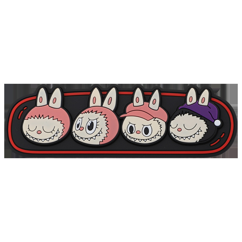 Labubu Καρτούν Αντανακλαστικό Αδιάβροχο Αυτοκόλλητο Αντισύγκρουσης για Οχήματα, PVC, Κατάλληλο Για Όλα Τα Οχήματα