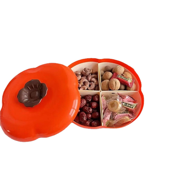 Northwest пластмасова плодова чиния с разделители, стил хурма, нов китайски стил