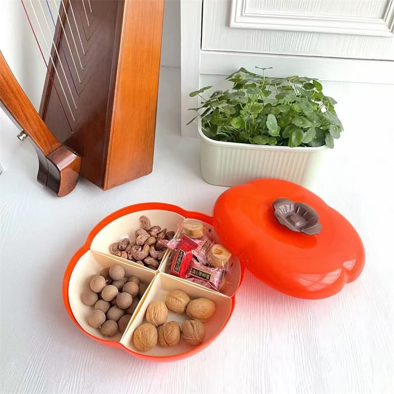 Northwest пластмасова плодова чиния с разделители, стил хурма, нов китайски стил