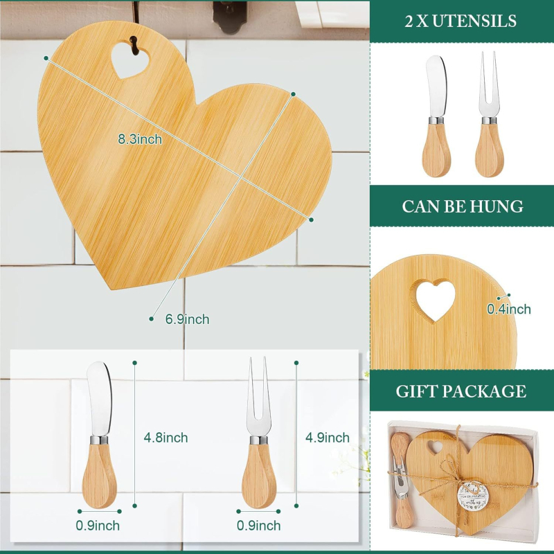 Bambusni pladanj za čajni set, srcoliki oblik, nepravilan oblik, jedinstven uzorak, japanski stil, mogućnost prilagođavanja