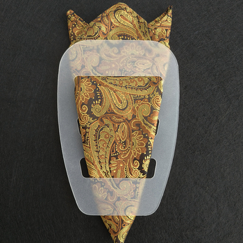 Držač džepne maramice za sako, bijela prozirna, jednobojni dizajn, polipropilenski materijal, termoplastična konstrukcija, plastična podstava