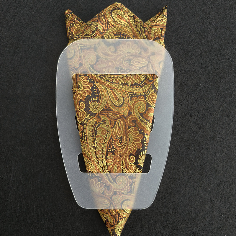 Držač džepne maramice za sako, bijela prozirna, jednobojni dizajn, polipropilenski materijal, termoplastična konstrukcija, plastična podstava