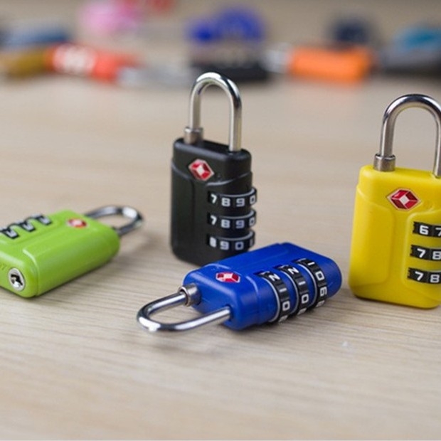 TSA zaključavanje s lozinkom za prtljagu, ABS tijelo, model 01ST, strojni tip, debljina zaključavajuće šipke 3,8 mm, razmak zaključavajuće šipke 11 mm