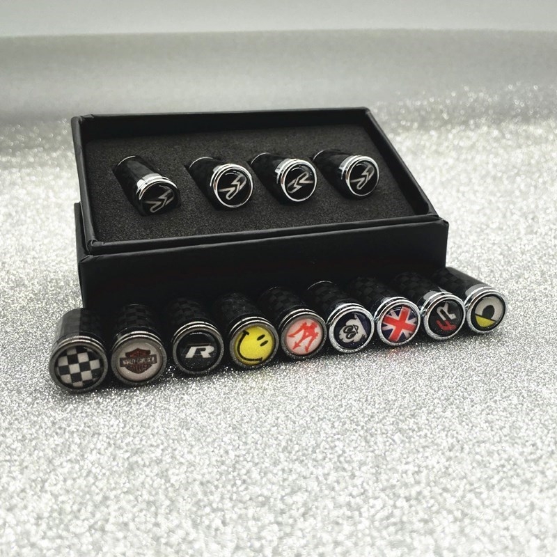 Bezdušna kapica ventila za automobilsku gumu, bakar, navoj, s logom automobila, KMS, mogućnost prilagođavanja