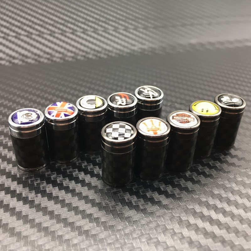 Bezdušna kapica ventila za automobilsku gumu, bakar, navoj, s logom automobila, KMS, mogućnost prilagođavanja