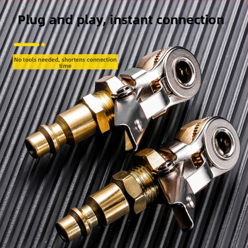 Bezkameras vents pneimatiskajai uzpildei ar iekšējo vītni, alumīnijs, spiediena uzstādīšana, universāla saderība