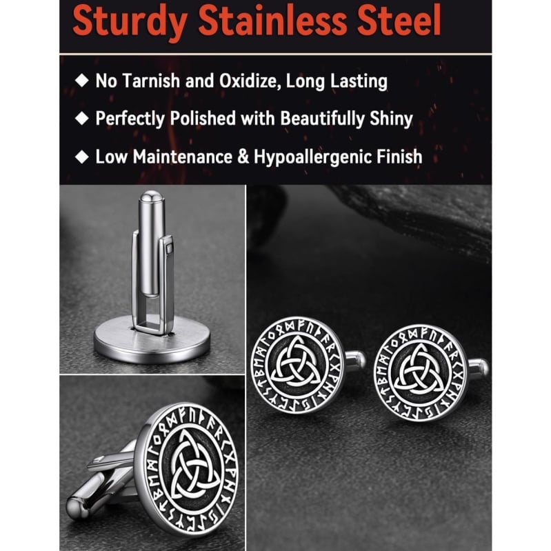 Kopče za manšete – titan čelik, retro muški stil, geometrijski oblik, elektroplatiranje