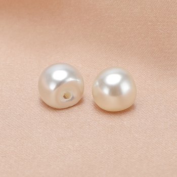 Plastični okrugli gumb s perlom izgledom za odjeću, ručno prišiven, dekorativan