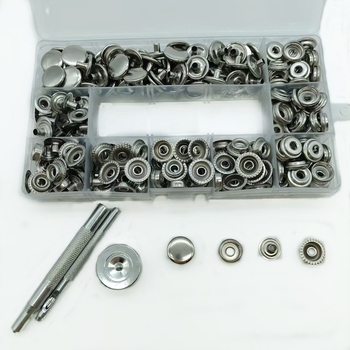 Mogi set metalnih snap kopči od nehrđajućeg čelika, 75 setova, za jakne, traperice, šatore, kape i torbe