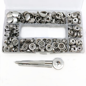 Mogi set metalnih snap kopči od nehrđajućeg čelika, 75 setova, za jakne, traperice, šatore, kape i torbe