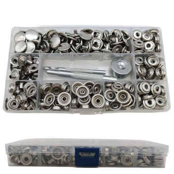 Mogi set metalnih snap kopči od nehrđajućeg čelika, 75 setova, za jakne, traperice, šatore, kape i torbe