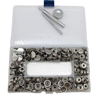 Mogi set metalnih snap kopči od nehrđajućeg čelika, 75 setova, za jakne, traperice, šatore, kape i torbe