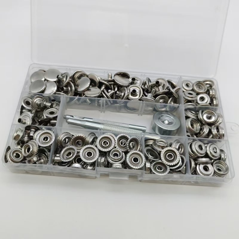 Mogi set metalnih snap kopči od nehrđajućeg čelika, 75 setova, za jakne, traperice, šatore, kape i torbe