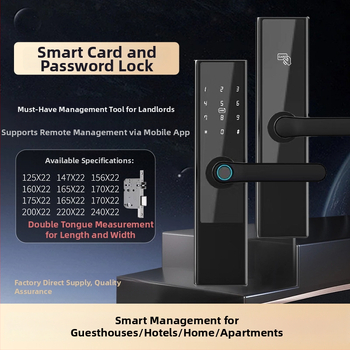 Bluetooth brava za vrata s otiskom prsta, bez bušenja za karticu, kompatibilna s TTLOCK, aluminijska legura, model DXL001