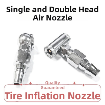 Divgalvas riepu uzgalis, dubultas lietošanas, piemērots roku pumpai un kravas automašīnas gaisa padevei