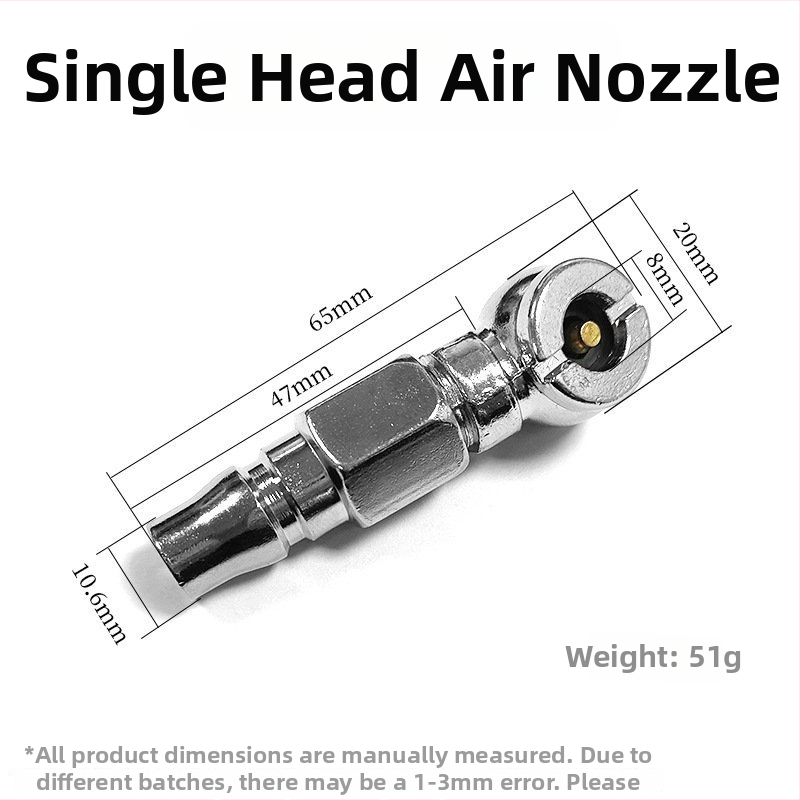 Divgalvas riepu uzgalis, dubultas lietošanas, piemērots roku pumpai un kravas automašīnas gaisa padevei