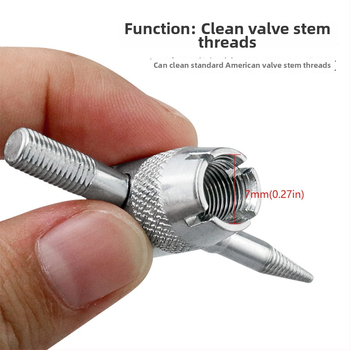 Record Work 4-in-1 įrankis padangų vožtuvams su vožtuvo korpuso išėmimo raktu – 45# plienas, svoris 19 g