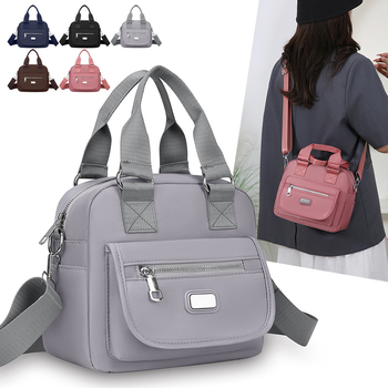 Ženska crossbody torba od Oxford tkanine, horizontalni kvadratni oblik, zatvaranje na zip, unutarnja džep s zipom, jedna naramenica