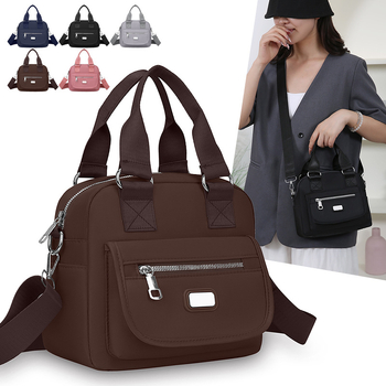 Ženska crossbody torba od Oxford tkanine, horizontalni kvadratni oblik, zatvaranje na zip, unutarnja džep s zipom, jedna naramenica