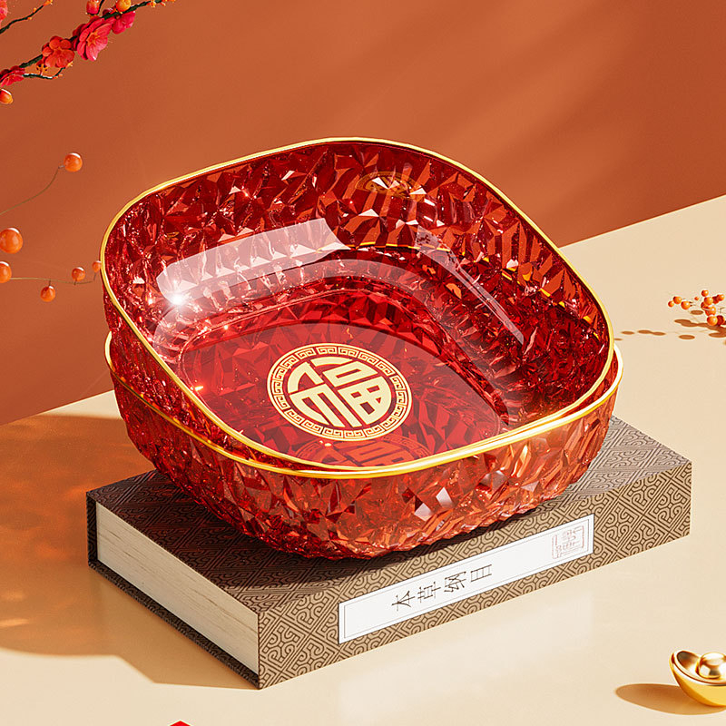 Πλαστικό πιάτο φρούτων, εορταστικό στυλ, Νέο Κινέζικο Στυλ, Κυκλοφορία 2025