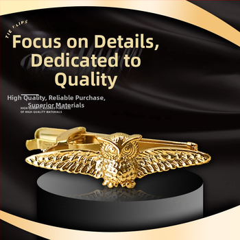 Geometrinis kaklaraiščio segtukas iš lydinio, graviruotas, kepimo danga, universalus