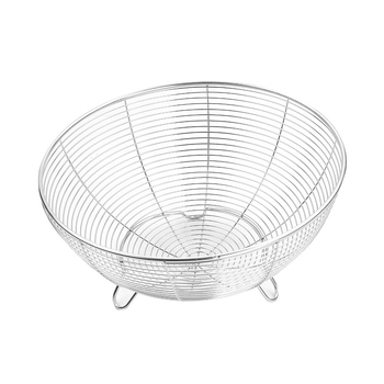 Καλάθι φρούτων με τρία πόδια από ανοξείδωτο ατσάλι, ενισχυμένη αποστράγγιση και λειτουργία αποθήκευσης