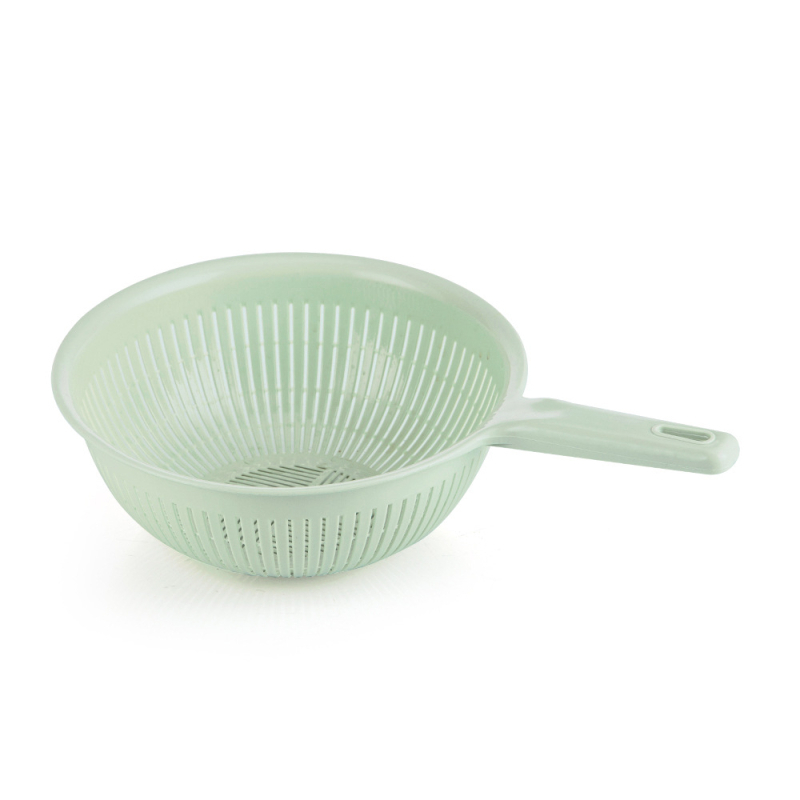 Κυκλικός πλαστικός κάλαθος για πλύσιμο λαχανικών με χερούλι – κάλαθος αποστράγγισης και αποθήκευσης κουζίνας