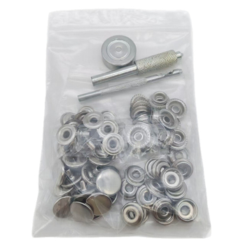 Mogi set metalnih snap gumba od nehrđajućeg čelika za jakne, traperice, cerade i torbe