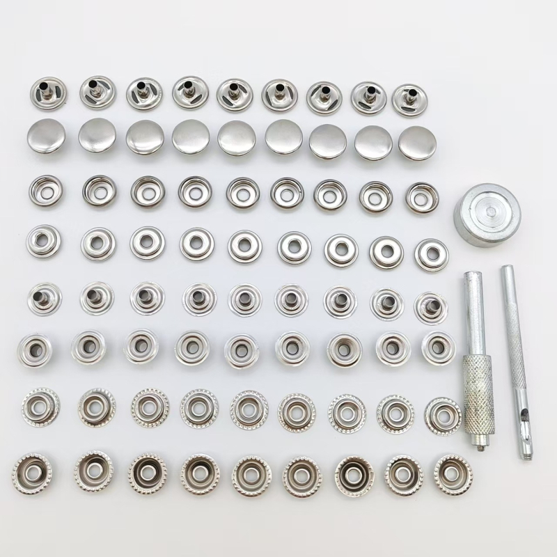 Mogi set metalnih snap gumba od nehrđajućeg čelika za jakne, traperice, cerade i torbe