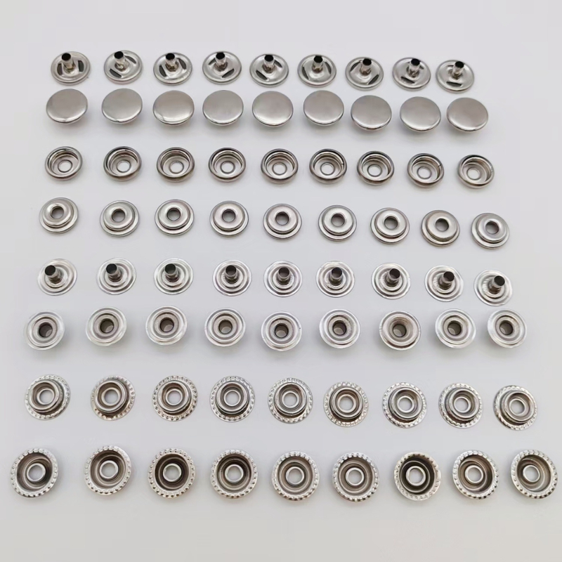 Mogi set metalnih snap gumba od nehrđajućeg čelika za jakne, traperice, cerade i torbe