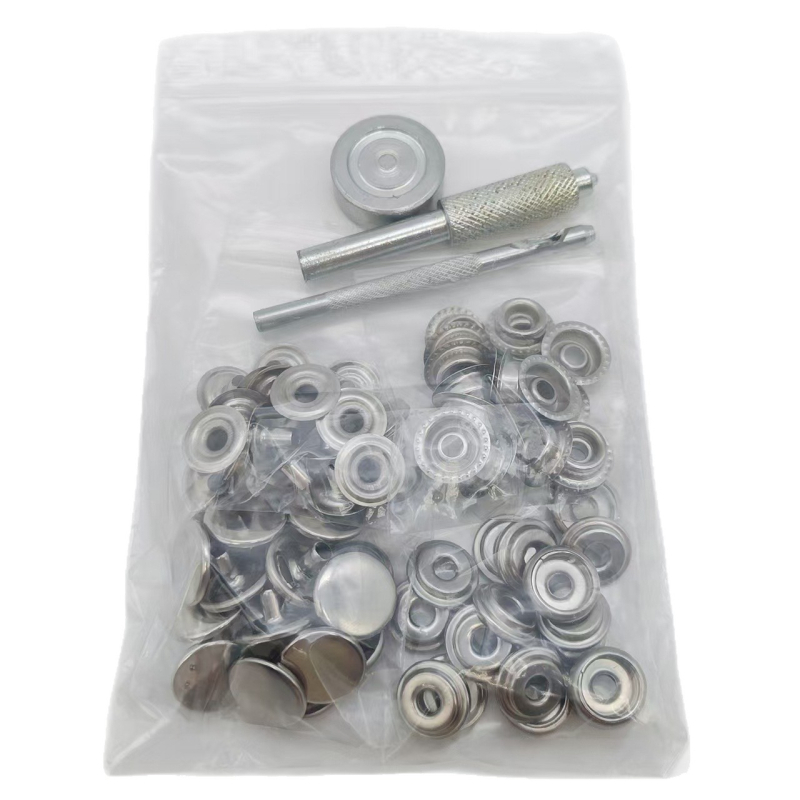 Mogi set metalnih snap gumba od nehrđajućeg čelika za jakne, traperice, cerade i torbe