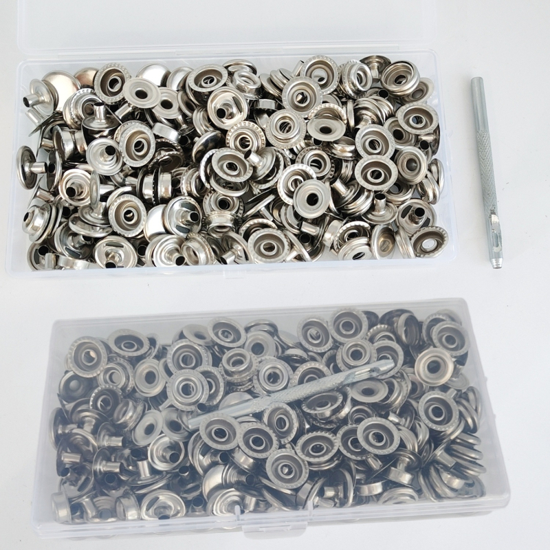 Set alata za ugradnju snap kopči od nehrđajućeg čelika, stil gumba, za jakne, cerade, odjeću i torbe