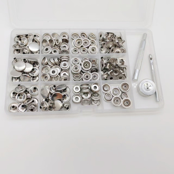Set metalnih snap kopči, 50 komada, nehrđajući čelik, Mogi brand, za jakne, traperice, šatore i torbe