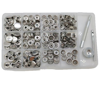 Set metalnih snap kopči, 50 komada, nehrđajući čelik, Mogi brand, za jakne, traperice, šatore i torbe